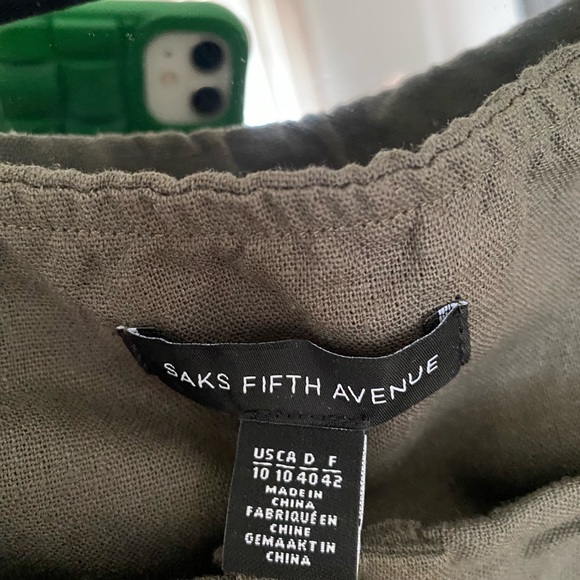 NWT-Cotton/Linen Off Shoulder Saks fifth Dress - Picture 7 of 9